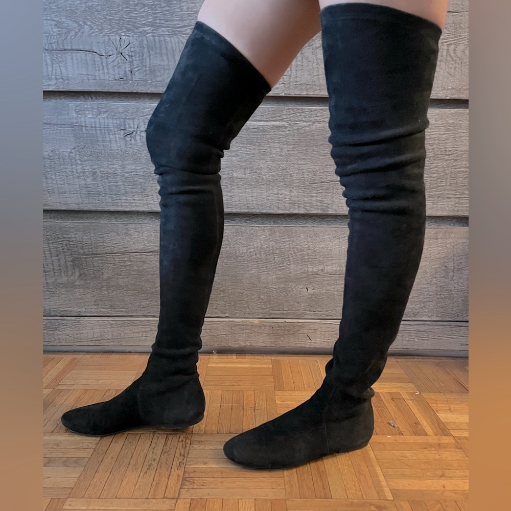 Isabel Marant stretch suede over-the-knee sock boots